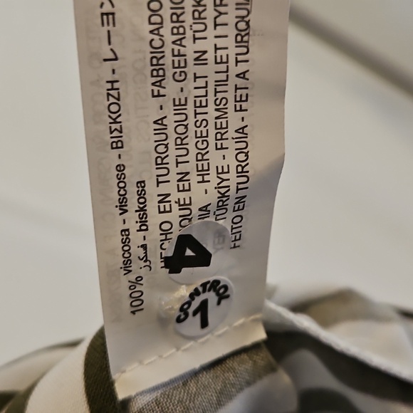 Bershka Midi Shirt Dress Womens S Green white Striped Oversized Belted - Picture 5 of 5